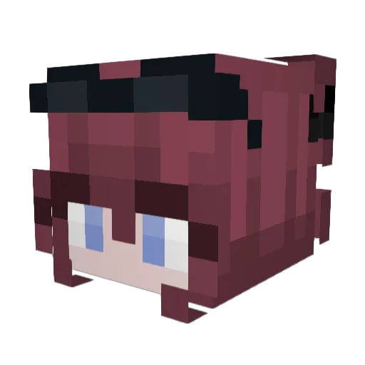 tsubasaluvr Minecraft avatar head, 3D render