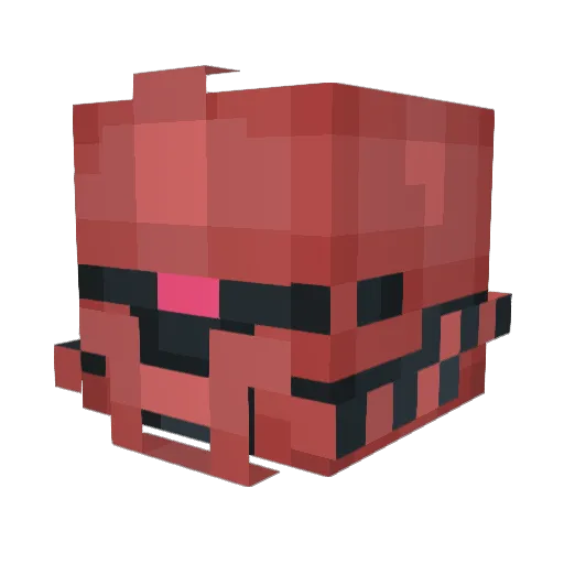 tsubukii Minecraft avatar head, 3D render