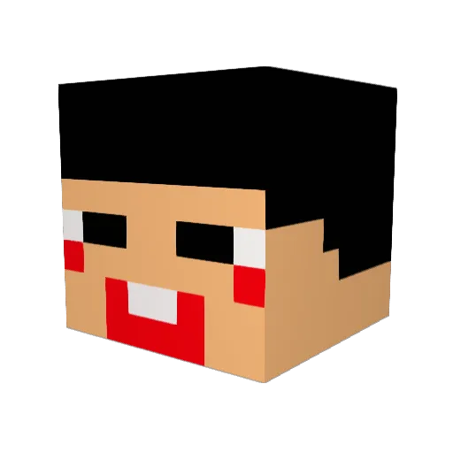 tsuisen Minecraft avatar head, 3D render