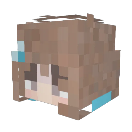 tsuitoka Minecraft avatar head, 3D render