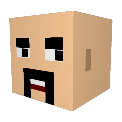 tsuki_r9 Minecraft avatar head, 3D render