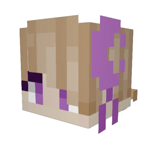 tsukidreams Minecraft avatar head, 3D render