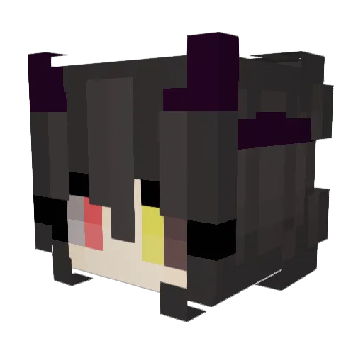 tsukinani Minecraft avatar head, 3D render