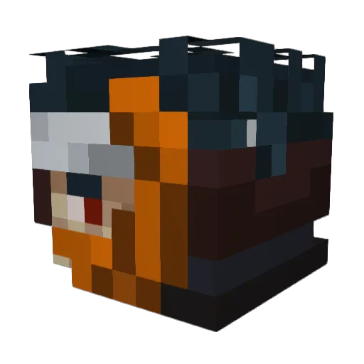 tsukioo Minecraft avatar head, 3D render