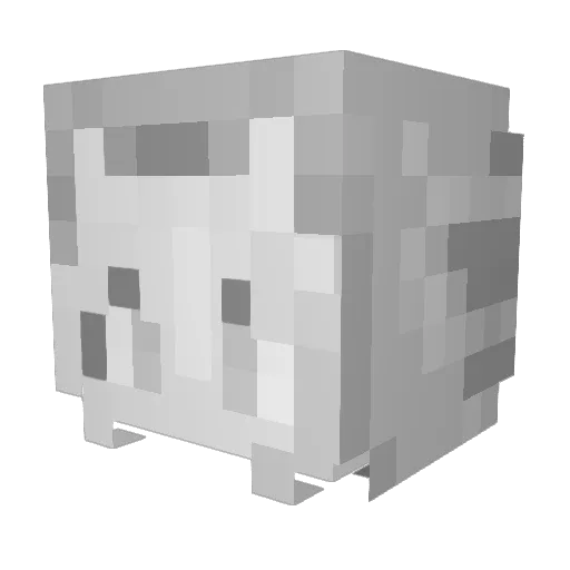 tsukuii Minecraft avatar head, 3D render