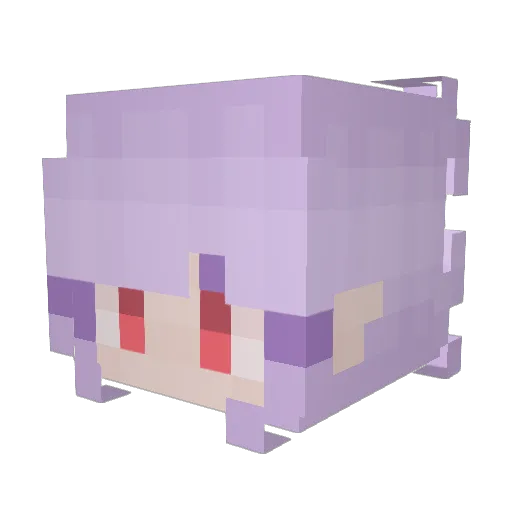 tsukuyomimoon Minecraft avatar head, 3D render