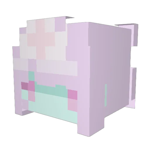 tsumeta Minecraft avatar head, 3D render