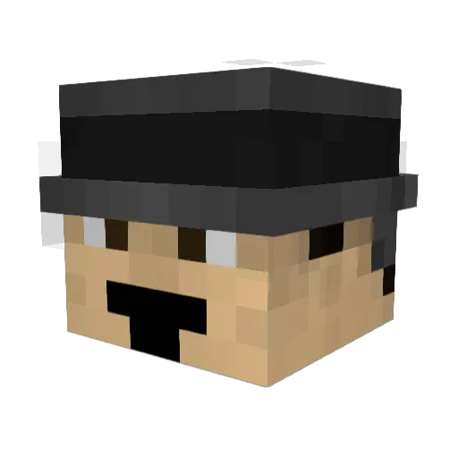 tsumugidou Minecraft avatar head, 3D render