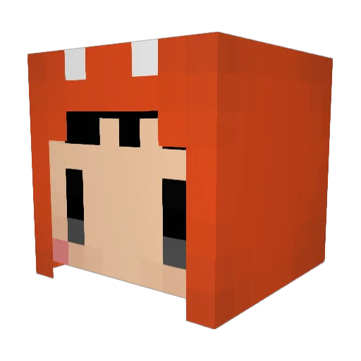tsumugu4 Minecraft avatar head, 3D render