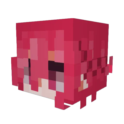 tsumuuuuuuu Minecraft avatar head, 3D render