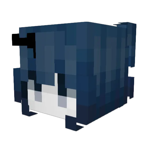 tsun3mori Minecraft avatar head, 3D render