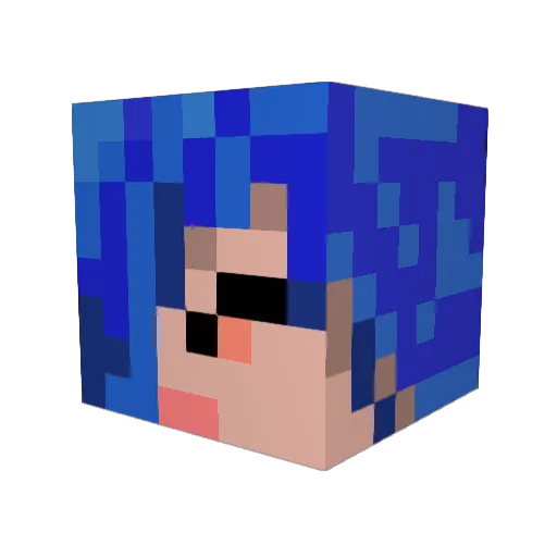 tsuna2700 Minecraft avatar head, 3D render