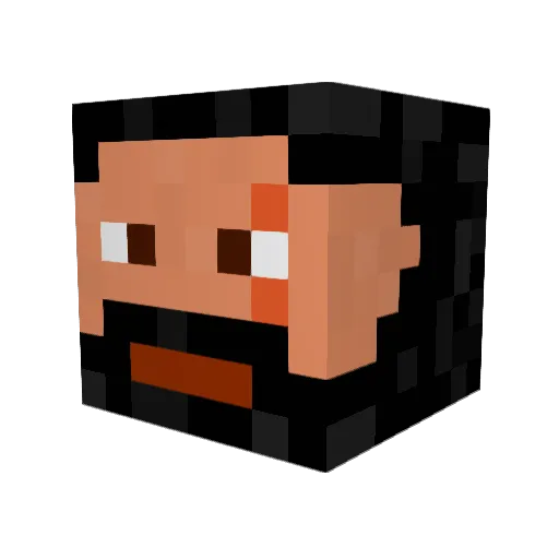 tsunatp Minecraft avatar head, 3D render