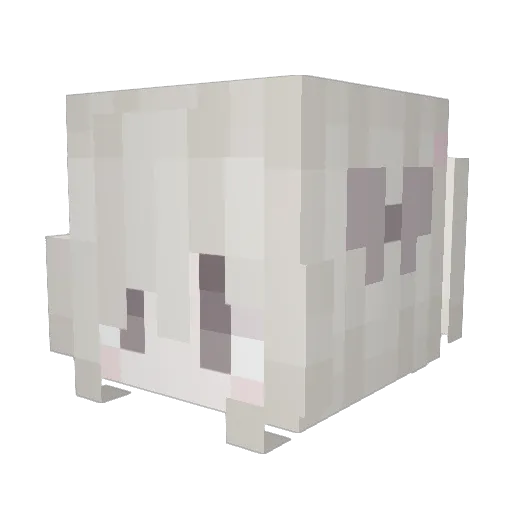 tsundure Minecraft avatar head, 3D render