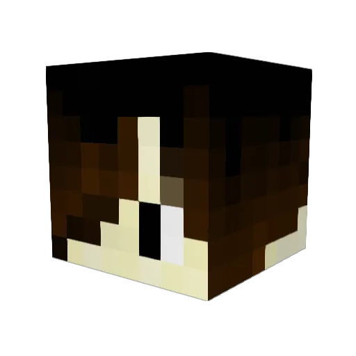 tsunegon Minecraft avatar head, 3D render