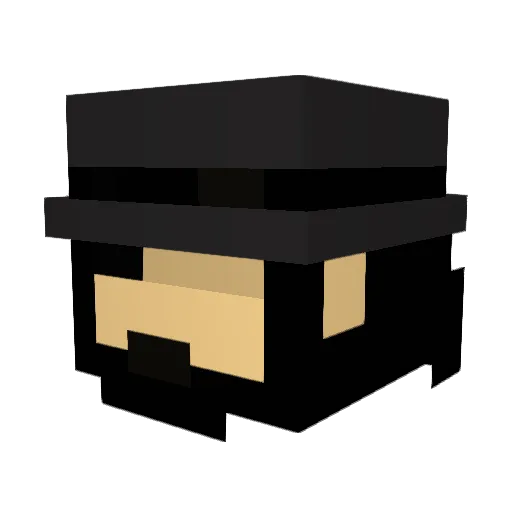 tsururin Minecraft avatar head, 3D render