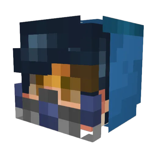 tsurusyan Minecraft avatar head, 3D render