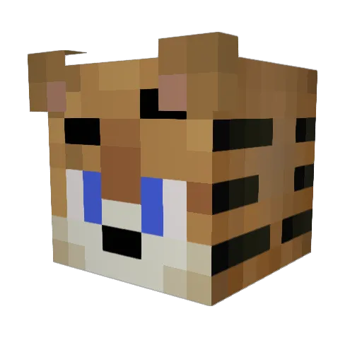 tsuruwo Minecraft avatar head, 3D render