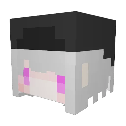 tsuyukusa1204 Minecraft avatar head, 3D render