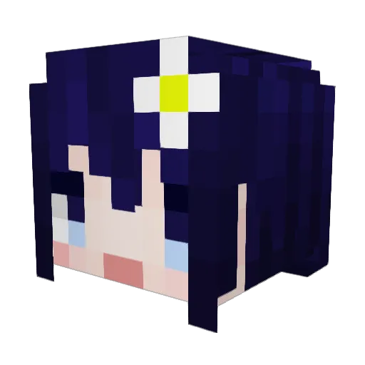 tsuyuuuuu Minecraft avatar head, 3D render