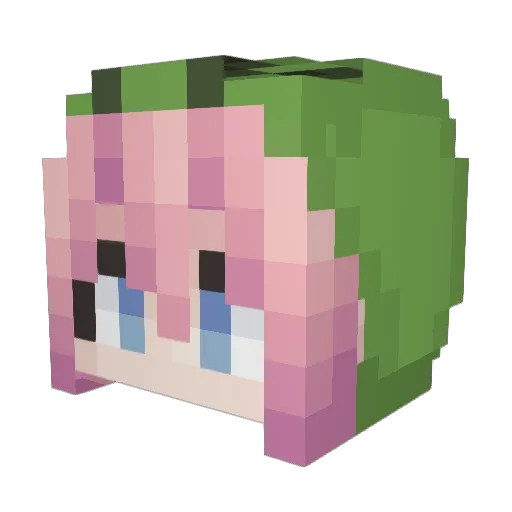 tt_snow Minecraft avatar head, 3D render