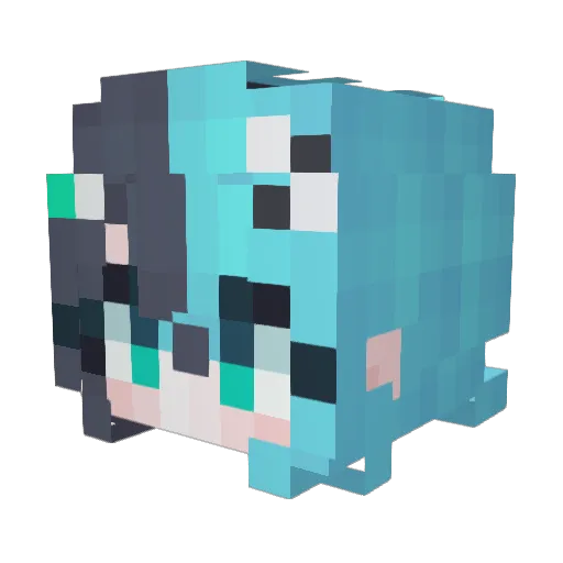 ttabseu Minecraft avatar head, 3D render