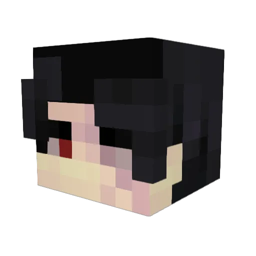 ttaichou Minecraft avatar head, 3D render