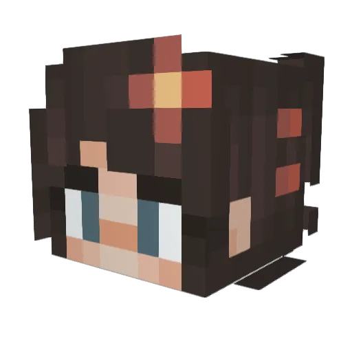 ttami Minecraft avatar head, 3D render