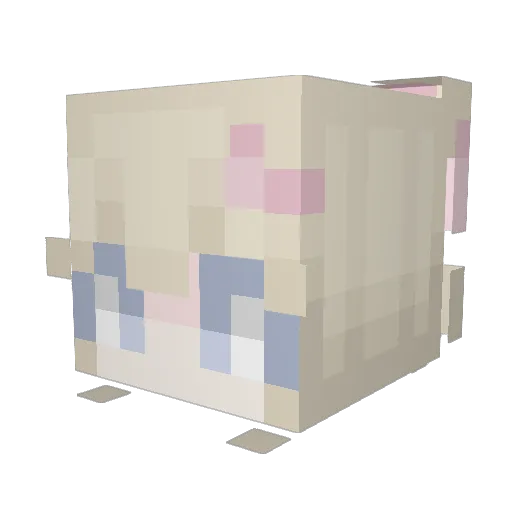 ttaona Minecraft avatar head, 3D render