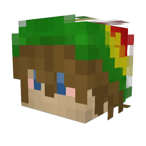 ttdimyly Minecraft avatar head, 3D render