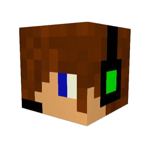 tteffup Minecraft avatar head, 3D render