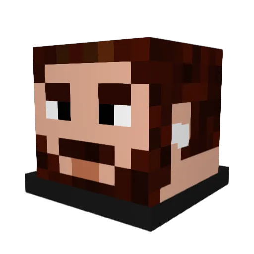 ttem Minecraft avatar head, 3D render