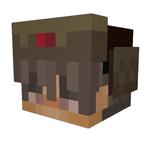 tteme Minecraft avatar head, 3D render