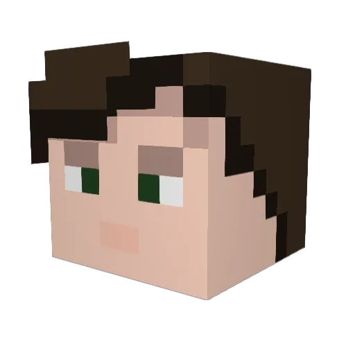 ttenraG Minecraft avatar head, 3D render