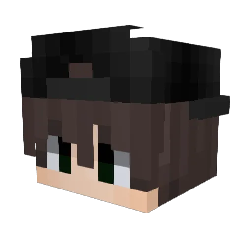 tteuw Minecraft avatar head, 3D render