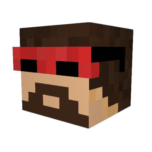 ttgheadshot Minecraft avatar head, 3D render
