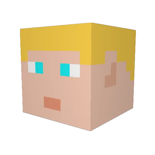 ttimi Minecraft avatar head, 3D render