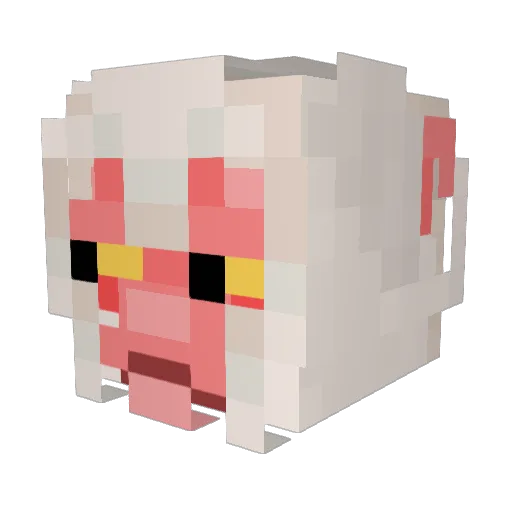 ttoams Minecraft avatar head, 3D render