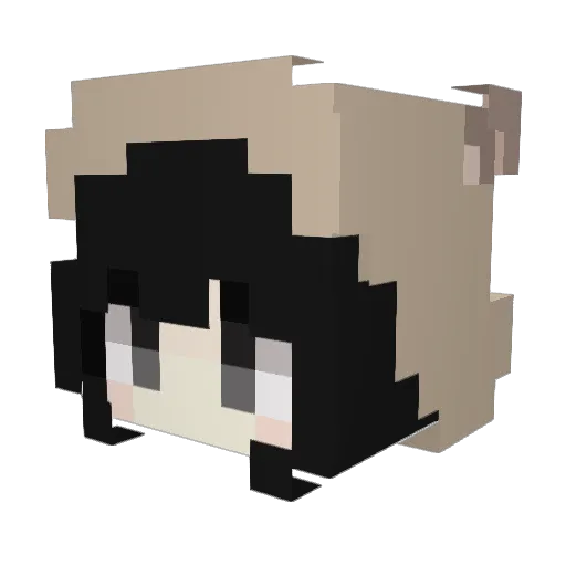 ttotto8405 Minecraft avatar head, 3D render