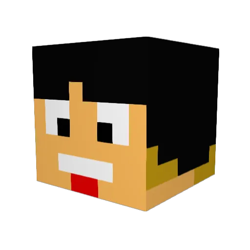 ttramone Minecraft avatar head, 3D render