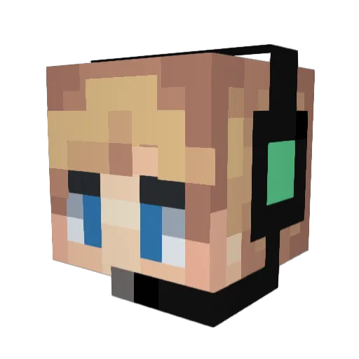 ttrgrsn Minecraft avatar head, 3D render