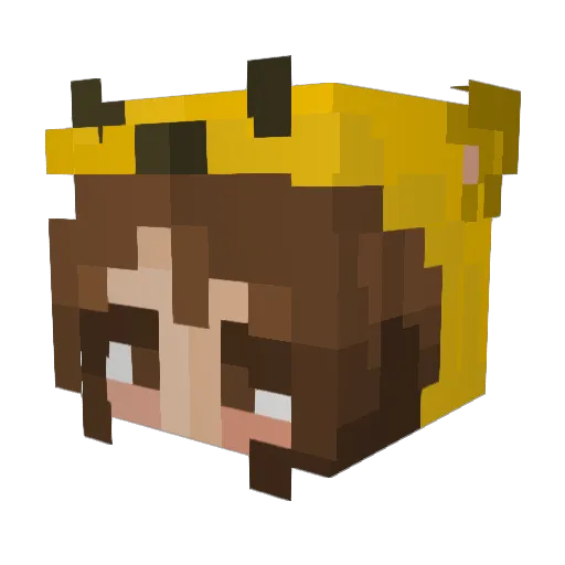 ttrishaaa Minecraft avatar head, 3D render