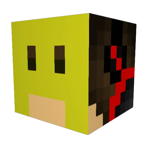 ttt1201 Minecraft avatar head, 3D render