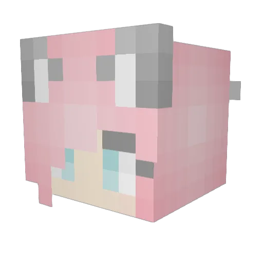 tttezi Minecraft avatar head, 3D render