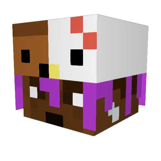 ttturi Minecraft avatar head, 3D render