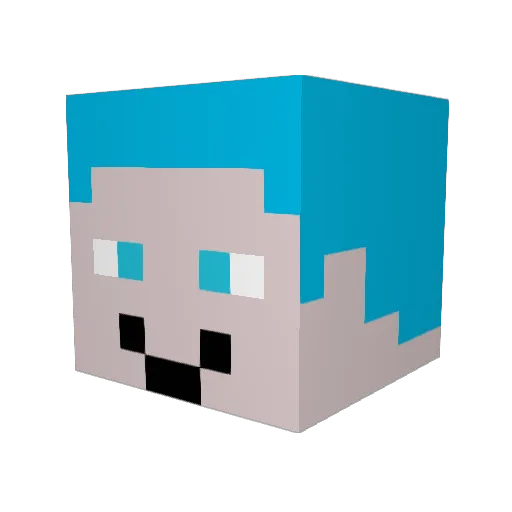 ttvColossal Minecraft avatar head, 3D render