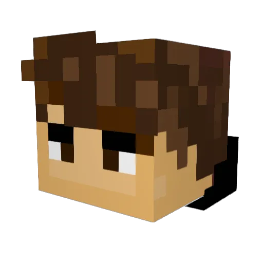 ttvMossyWolf Minecraft avatar head, 3D render