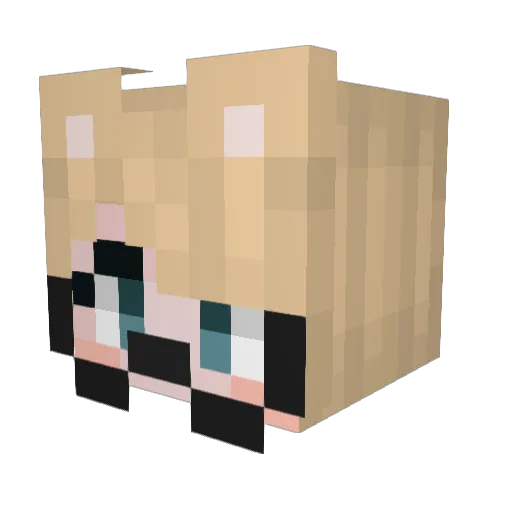 ttvStormy Minecraft avatar head, 3D render