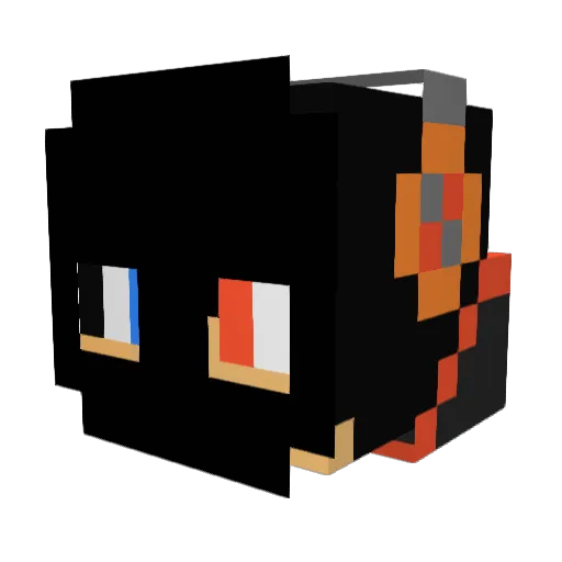 ttv_robot3072 Minecraft avatar head, 3D render