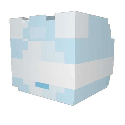 ttvfrostedflakey Minecraft avatar head, 3D render
